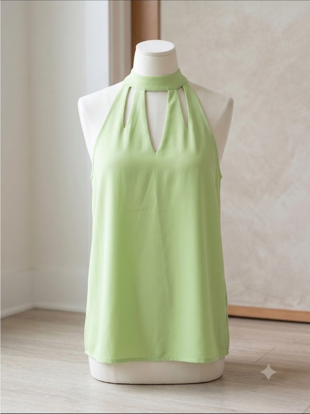 Naked Zebra Light Green Halter Keyhole